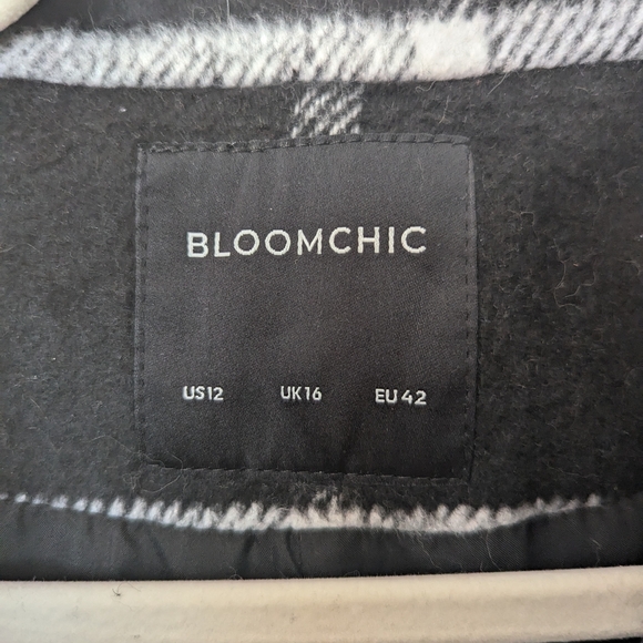 Plaid fall winter dress coat - Picture 5 of 14